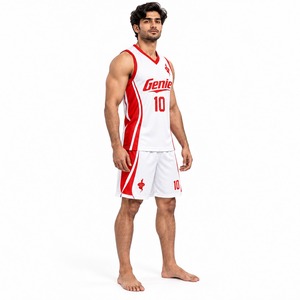 Ensemble de maillots et shorts de basket-ball personnalisés, légers, respirants, à séchage rapide, vêtements de sport pour l'entraînement, les matchs de ligue - Product Image 3