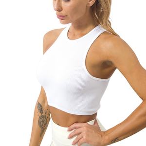 Haute qualité Crop débardeur femmes nouveau Style Yoga sport soutien-gorge séchage rapide haut de Fitness belle sans couture dos Gym utilisation - Product Image 4