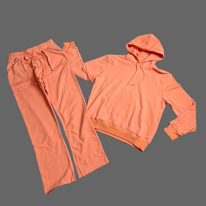 Custom Men's French Terry Sweatsuit 100% Soft Cotton Graphics Dtg Printed Hoodie Jogger <b>Set</b> Full Zip Streetwear Tracksuit - Product Image 5