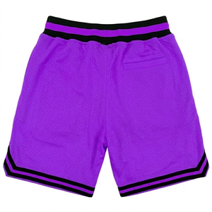 Shorts de basketball personnalisés pour hommes, sublimés, double couche en mesh, imprimés, respirants, pour l'été, avec broderie - Product Image 3