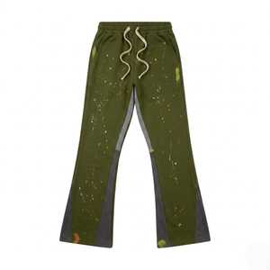 Pantalones Deportivos Personalizados para Mujer, con Estampado de Salpicaduras de Pintura, Pierna Ancha, Cordón Ajustable, Estilo Casual Urbano, Corte Holgado, con Paneles en Contraste, a la Moda - Product Image 1
