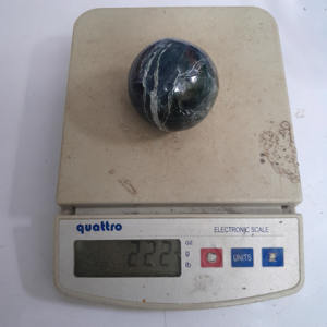 Venta al por mayor de alta calidad Natural Indonesia cebra verde curación cristal piedras preciosas artesanías esfera tamaño 50 mm técnica tallada - Product Image 2