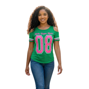 T-shirt imprimé à épaules dénudées pour femme, haut à manches découpées tendance, en coton premium, décontracté, à manches courtes, avec motif graphique - Product Image 2