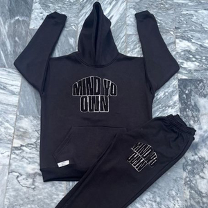 Conjuntos Deportivos de Felpa con Capucha, Personalizados con Bordado Chenille, para Invierno, Unisex, 100% Algodón, de Secado Rápido - Product Image 2