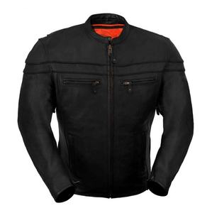 Nouveauté 2023 Veste de moto unisexe en cuir véritable Noir Casual Coupe-vent Grande taille Anti-UV Respirant Vêtement de sport Dernière tendance - Product Image 1