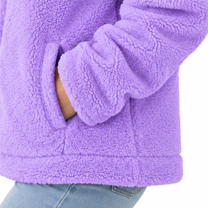 Giacca in Pile Sherpa per Donna, Morbida con Zip Integrale, Casual per Esterni, Design Moderno, Comfort Facile, Ideale per Climi Freddi - Product Image 6