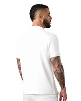 Chemise décontractée pour homme en jersey de coton mélangé, couleur unie personnalisable, à fermeture éclair, manches courtes, col, légère, infroissable, idéale pour l'été