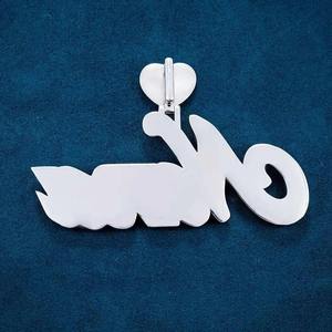 Colgante con letra de moissanita en plata de ley 925, colgante personalizado para joyería de diamantes. - Product Image 2