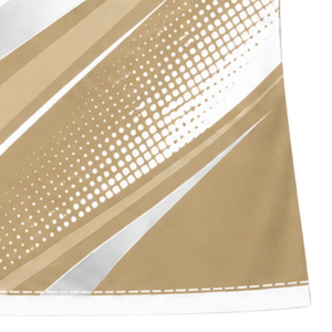Maillot de compression athlétique à manches courtes beige et blanc personnalisé, col ras du cou, motif vague, pour entraînement de performance et sports nautiques - Product Image 6