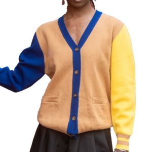 Custom North Carolina A&T State University Varsity <b>Cardigan</b> <b>Sweater</b> With Embroidery Chenille logos high quality materials - Product Image 2