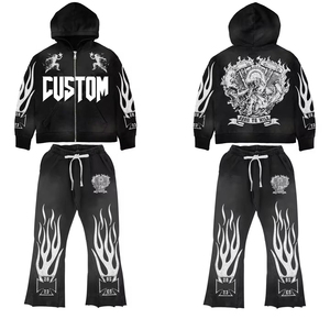 Conjunto Deportivo Personalizado para Hombre, Estilo Vintage, Lavado Ácido, Tejido Grueso, con Logotipo Personalizado, Unisex, en Oferta - Product Image 1