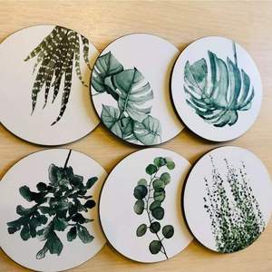 MDF Printed Luxury Finish Coasters <b>Scratch</b>-Resistant Enamel Coated Table Protection for Home Kitchen Dining Coffee Mats <b>Pads</b> - Product Image 6