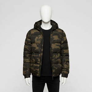 Chaqueta de Invierno Personalizada 2026 con Capucha, Cuello Alto, Logotipo Frontal, Patrón de Letras Bordadas, Chaqueta Acolchada Transpirable para Hombre y Mujer - Product Image 4