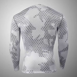 Chemise de compression pour homme à col haut, séchage rapide, en Spandex/Polyester, anti-bactérienne, manches longues, Rashguard, pour l'approvisionnement en usine - Product Image 4