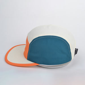 Casquette de camping non structurée à 5 panneaux en nylon recyclé respirant et polyester, avec logo personnalisé, pour la course sur sentier, en coton, avec fermeture snapback - Product Image 4