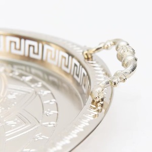 High <b>End</b> Quality Hotel Stainless Steel Tray <b>Bar</b> Tray Cutwork Designer Fabulous Serving Tray With Amazing Handles - Product Image 5