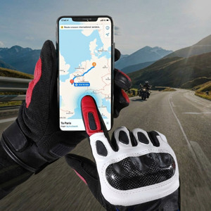 Gants de moto professionnels en fibre de carbone pour hommes, équipement de course protecteur à doigts entiers - Product Image 2