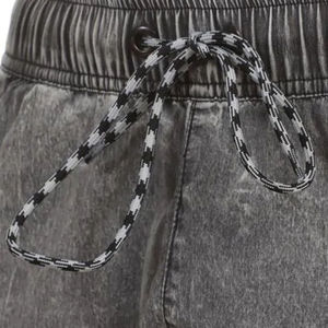 Pantalones Cortos Ligeros de Fábrica Estilo Streetwear con Efecto Desgastado por el Sol, Dobladillo Deshilachado, Felpa Francesa, Holgados y con Lavado Ácido para Hombre - Product Image 3