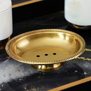 Soporte para Jabón en Barra de Latón, Diseño Exclusivo Hecho a Mano, Acabado Dorado Mate Pulido, Soporte para Jabón de Latón Sólido para Fregadero de Cocina - Product Image 6