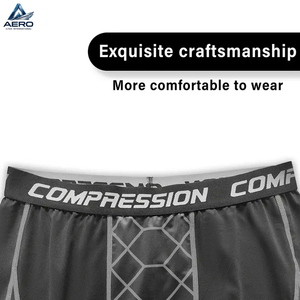 Conjunto de tres piezas de ropa deportiva para hombre con estampado, transpirable, que absorbe la humedad, de secado rápido y moldeador del cuerpo, resistente al sudor. - Product Image 4