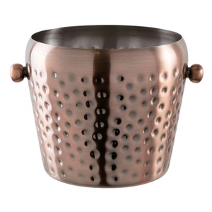 Silver Unique Shape Stainless Steel Ice Bucket With Tongs Round Minimalist Design Rust Resistant Party Cooler - Product Image 4