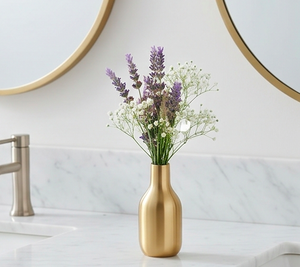Florero Metálico Dorado, Adorno Decorativo Moderno para Sala de Estar, Mesa de Comedor, Templo y Jardín, Decoración de Interiores - Product Image 5