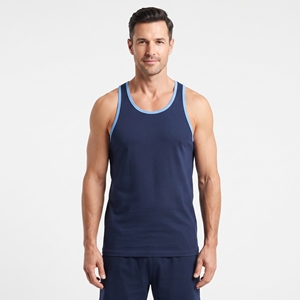 Camiseta Deportiva sin Mangas para Hombre, Color Azul Marino, Transpirable, para Gimnasio, Fitness, Entrenamiento Atlético - Product Image 5