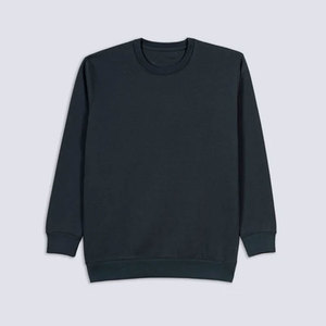 Suéter de Punto para Hombre, Cuello Redondo, Color Sólido, Corte Regular, Informal, Manga Larga, Negro - Product Image 2