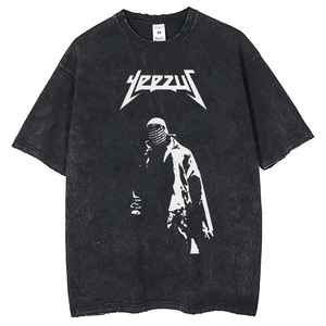 Camiseta de Algodón de Manga Corta para Hombre, Corte Regular, con Diseño de la Portada del Álbum <span class=keywords><strong>Donda</strong></span> de Kanye West, Estilo Urbano, Cuello Redondo, Diseño Estampado en la Parte Delantera, Vintage - Product Image 2