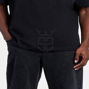 Camiseta de hombre con pedrería y logotipo personalizado a precio de fábrica, camiseta de algodón 100% de corte holgado con pedrería para hombre, más vendida. - Product Image 6