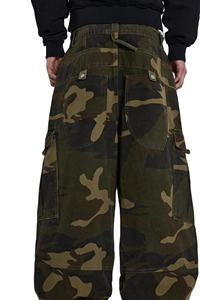 Pantalones Cargo Tácticos de Camuflaje Personalizados, 100% Algodón, Secado Rápido, Transpirables, Estilo Urbano, Holgados y Rectos para Hombre - Product Image 3