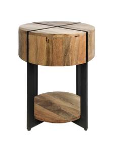 Italian Style <b>Rustic</b> Mango <b>Wood</b> Round <b>Coffee</b> <b>Table</b> Light Luxury Modern <b>Coffee</b> <b>Table</b> Living Room Furniture - Product Image 3