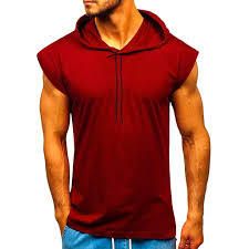 Outdoor Leisure Sports Running Fitness Tank <b>Top</b> Breathable Sports Hooded Vest Quick Dry Vest for Men Sleeveless Hoodie - Product Image 2