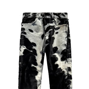 <b>Men</b> Real Cow Hair <b>Leather</b> Pant Wholesale Genuine <b>Leather</b> Windproof Casual Straight Pattern Loose Fit <b>Trousers</b> - Product Image 5