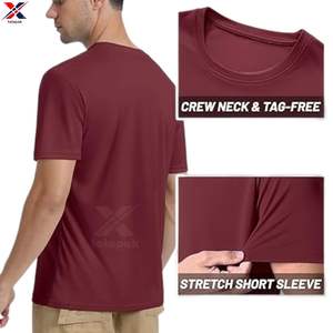 Camiseta de Cuello Redondo para Hombre, Personalizada con Impresión Digital, Color Liso, Sin Marca, Tejido Suave, 100% Algodón, Holgada, 240 Gramos, Informal - Product Image 2