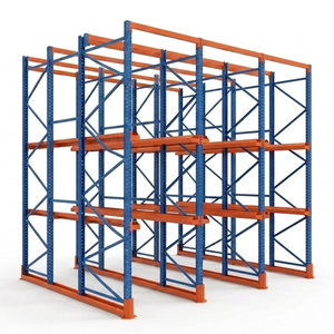 Étagère de stockage robuste en acier Q235, haute densité, assemblée, bleue/orange, avec rails de guidage boulonnés OEM - Product Image 6