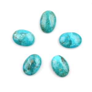 Turquesa Natural de Alta Calidad de Mohave, Arizona, Forma Ovalada, 10x14 mm, Cabujón Calibrado, Piedra Preciosa Suelta para Fabricación de Joyas, Proveedor - Product Image 1
