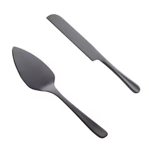 Elegant Cake Serving Kit Metal Knife and Server Stainless Steel Dessert Slice <b>Tool</b> Wedding Party Tableware - Product Image 2