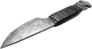 Jahangir Enterprise Camping Knife Hand-Forged Stainless Steel Blade Wood Handle Curved/Straight Options Industrial Grade <b>Gift</b> - Product Image 3