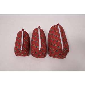 กระเป๋าแต่งหน้าผ้าฝ้ายพิมพ์ลายดอกไม้, กระเป๋าใส่เครื่องสำอางสำหรับผู้หญิง, กระเป๋าใส่อุปกรณ์อาบน้ำแบบมีซิปสำหรับเดินทาง, ออแกไนเซอร์สำหรับใช้ในชีวิตประจำวัน - Product Image 1