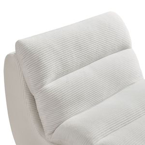 Modern Compressed Corduroy Chaise Lounge <b>Chair</b> with Ottoman Cozy Recliner <b>for</b> <b>Small</b> Spaces Living Room or <b>Bedroom</b> - Product Image 6