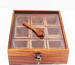 Boîte à épices en bois la plus vendue, vente directe d'usine, support à épices en bois écologique de qualité alimentaire, compatible lave-vaisselle - Product Image 6