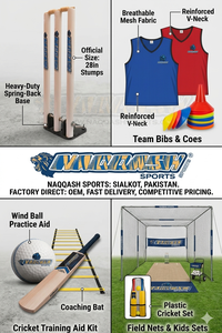 Wickets de críquet con retorno por resorte y base metálica para colocación en múltiples superficies de Naqqash Sports - Product Image 4