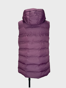 Colección GRACE: Chaleco Acolchado para Mujer, Chaqueta de Mezclilla con Capucha, Cierre de Cremallera, Manga Larga, Color Sólido - Product Image 2