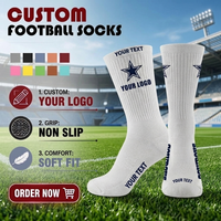 Chaussettes de sport pour hommes avec poignée Chaussettes de football personnalisées et antidérapantes Taille adulte Bible Cross