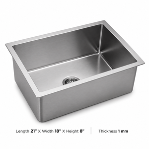 Stainless Steel <b>Kitchen</b> <b>Sink</b> Industrial Single Bowl Durable 304 Grade Basin - Product Image 6