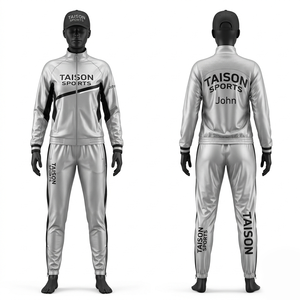 Premium Polyester Spandex Boxing Tracksuit <b>Slim</b> <b>Fit</b> Streetwear Gym Training <b>Jogger</b> Set Custom Logo - Product Image 3