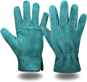 High Quality Cowhide Split Leather Anti-Slip Elastic Cuff Safety Driving <b>Gloves</b> Soft Comfortable Hand Protection for Drivers - Product Image 5