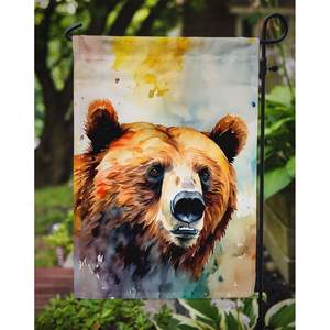 Bandera de jardín de oso Grizzly Multicolor, buzón decorativo y ilustraciones de Patio para camas de flores de patio, tamaño pequeño - Product Image 3