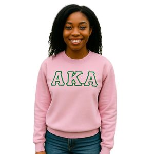 Sudadera Rosa con Letras y Contorno Verde, de Algodón Afelpado, Manga Larga, Estilo Casual, Top de Moda Urbana para Mujer - Product Image 3